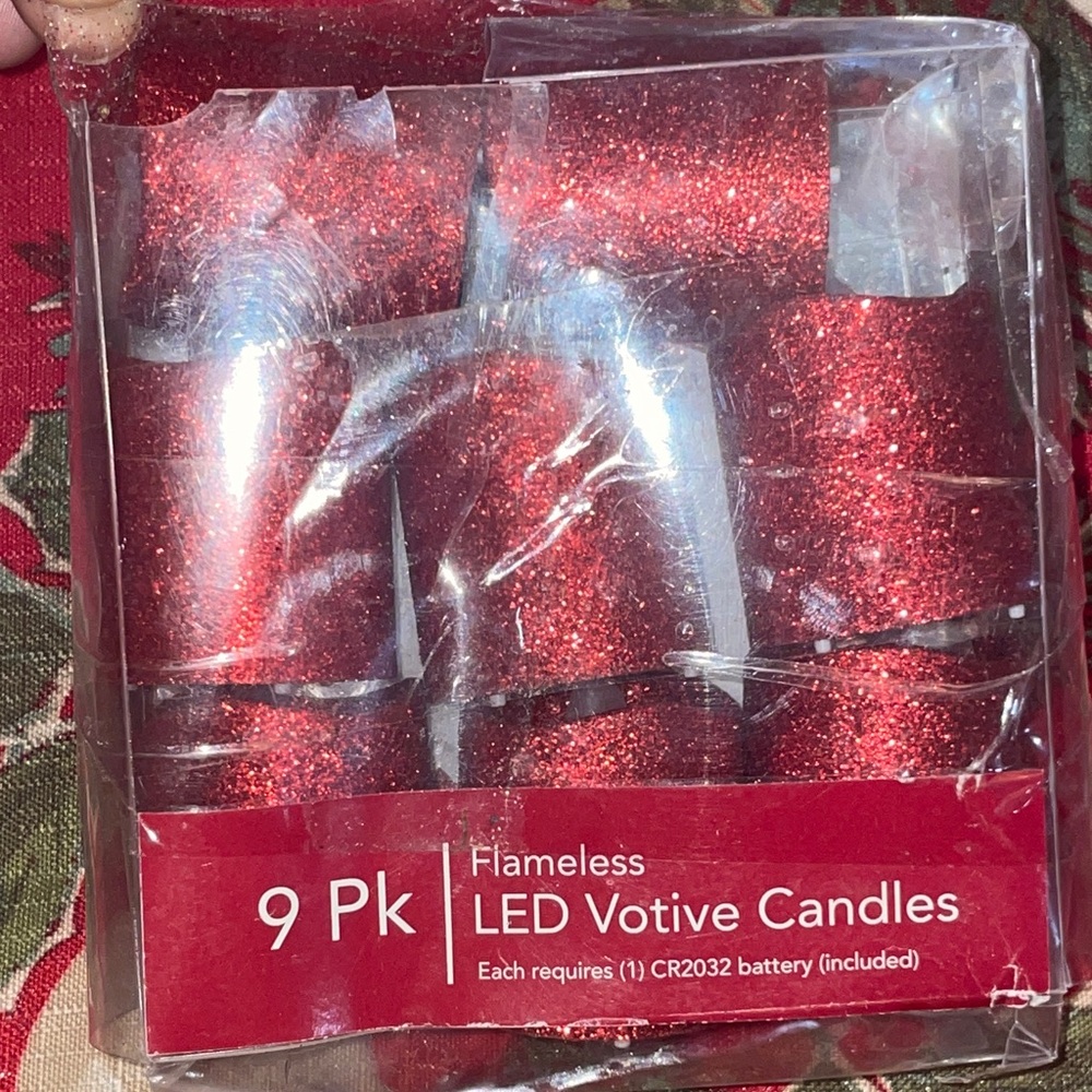 Flameless Red LED Votive Candles - 8 Pack